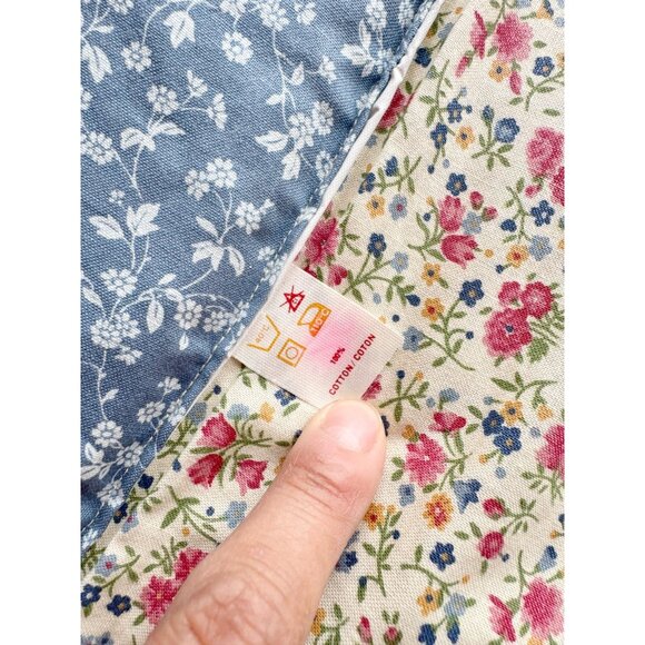 Vintage SUTTLES & SEAWINDS Floral Cottagecore Cotton Travel Toiletry Caddy - Picture 11 of 12